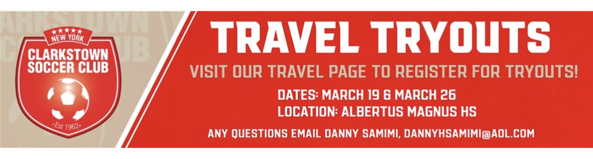 Travel Tryouts for U8 to U14 